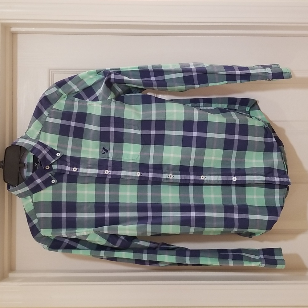 American Eagle Button Down Medium - Picture 1 of 9